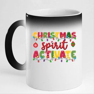 Christmas Spirit Activate Funny Christmas Xmas Gift 11oz Black Color Changing Mug