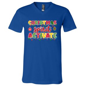 Christmas Spirit Activate Funny Christmas Xmas Gift V-Neck T-Shirt