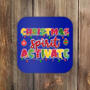 Christmas Spirit Activate Funny Christmas Xmas Gift Coaster