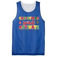 Christmas Spirit Activate Funny Christmas Xmas Gift Mesh Reversible Basketball Jersey Tank