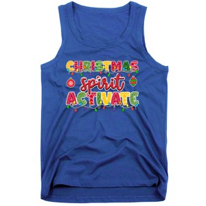 Christmas Spirit Activate Funny Christmas Xmas Gift Tank Top