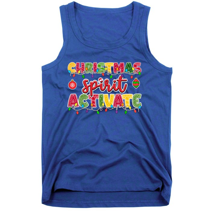 Christmas Spirit Activate Funny Christmas Xmas Gift Tank Top