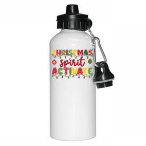 Christmas Spirit Activate Funny Christmas Xmas Gift Aluminum Water Bottle