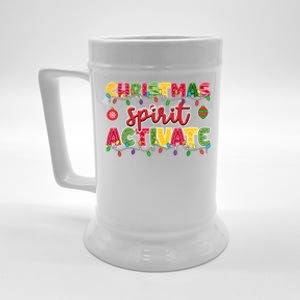 Christmas Spirit Activate Funny Christmas Xmas Gift Beer Stein