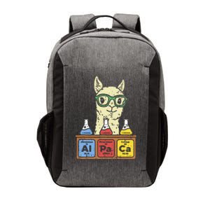 Cool science alpaca with glasses in front of periodic table Vector Backpack