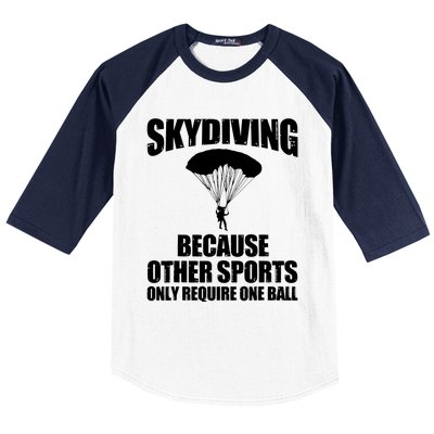 Cool Skydiving Art For Men Women Skydive Parachute Skydiver Baseball Sleeve Shirt