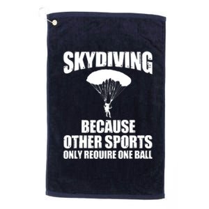 Cool Skydiving Art For Men Women Skydive Parachute Skydiver Platinum Collection Golf Towel