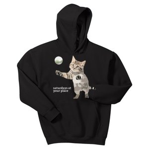 Cat Saturday At Your Place Kids Hoodie