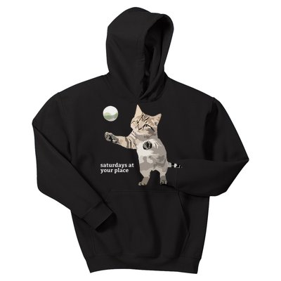 Cat Saturday At Your Place Kids Hoodie