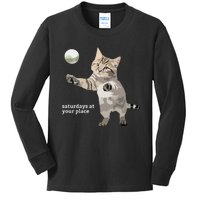 Cat Saturday At Your Place Kids Long Sleeve Shirt