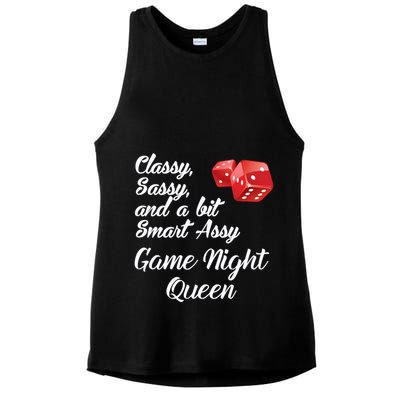 Classy Sassy And A Bit Smart Assy Game Night Queen Funny Ladies PosiCharge Tri-Blend Wicking Tank