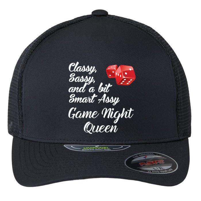 Classy Sassy And A Bit Smart Assy Game Night Queen Funny Flexfit Unipanel Trucker Cap