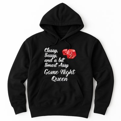 Classy Sassy And A Bit Smart Assy Game Night Queen Funny Hoodie