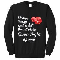 Classy Sassy And A Bit Smart Assy Game Night Queen Funny Sweatshirt