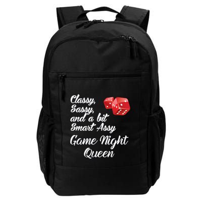 Classy Sassy And A Bit Smart Assy Game Night Queen Funny Backpack