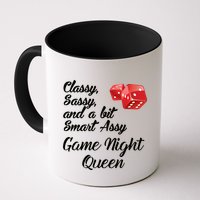 Classy Sassy And A Bit Smart Assy Game Night Queen Funny Mug