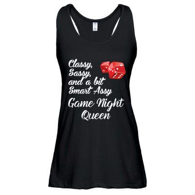 Classy Sassy And A Bit Smart Assy Game Night Queen Funny Ladies Essential Flowy Tank