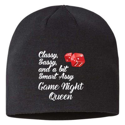 Classy Sassy And A Bit Smart Assy Game Night Queen Funny Sustainable Beanie