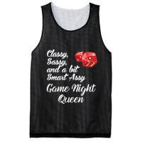Classy Sassy And A Bit Smart Assy Game Night Queen Funny Mesh Reversible Basketball Jersey Tank