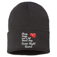 Classy Sassy And A Bit Smart Assy Game Night Queen Funny Sustainable Knit Beanie