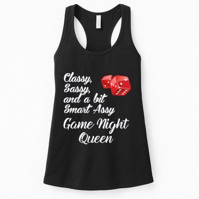 Classy Sassy And A Bit Smart Assy Game Night Queen Funny Womens Tank Top