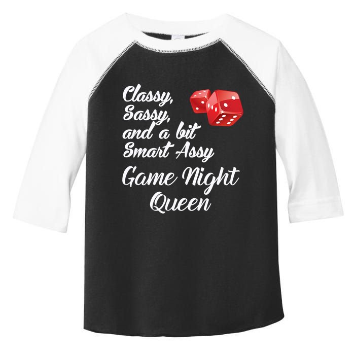Classy Sassy And A Bit Smart Assy Game Night Queen Funny Toddler Fine Jersey T-Shirt