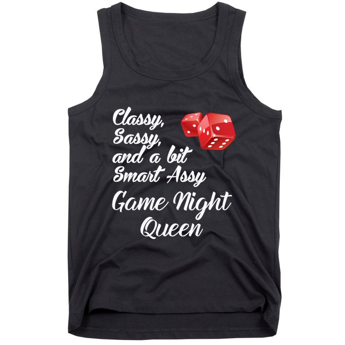 Classy Sassy And A Bit Smart Assy Game Night Queen Funny Tank Top