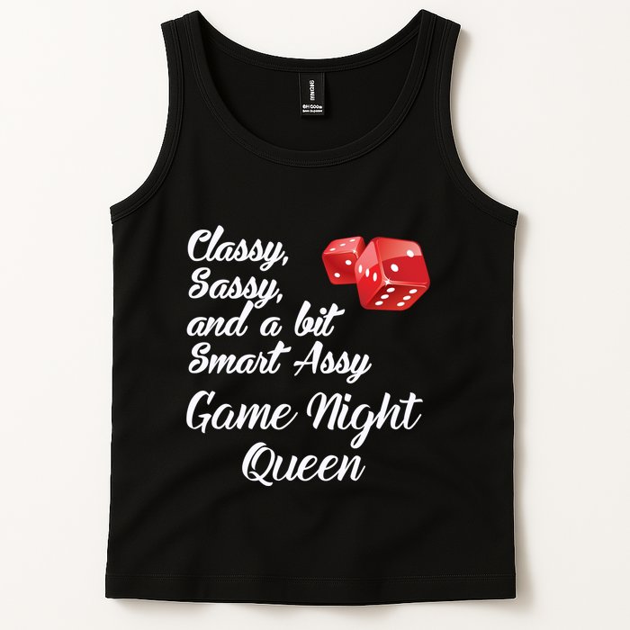 Classy Sassy And A Bit Smart Assy Game Night Queen Funny Tank Top