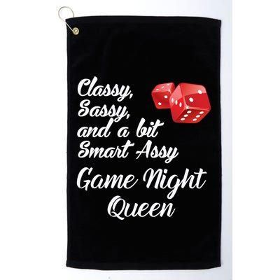 Classy Sassy And A Bit Smart Assy Game Night Queen Funny Golf Towel
