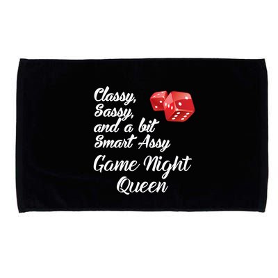 Classy Sassy And A Bit Smart Assy Game Night Queen Funny Microfiber Hand Towel