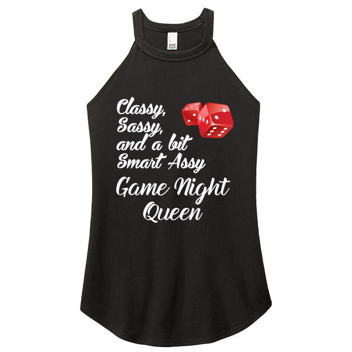 Classy Sassy And A Bit Smart Assy Game Night Queen Funny Women's Perfect Tri Rocker Tank