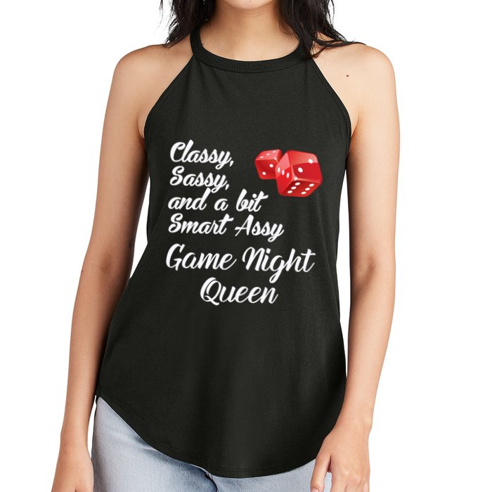Classy Sassy And A Bit Smart Assy Game Night Queen Funny Women's Perfect Tri Rocker Tank