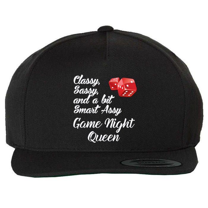 Classy Sassy And A Bit Smart Assy Game Night Queen Funny Wool Snapback Cap