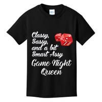 Classy Sassy And A Bit Smart Assy Game Night Queen Funny Kids T-Shirt