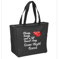 Classy Sassy And A Bit Smart Assy Game Night Queen Funny Zip Tote Bag