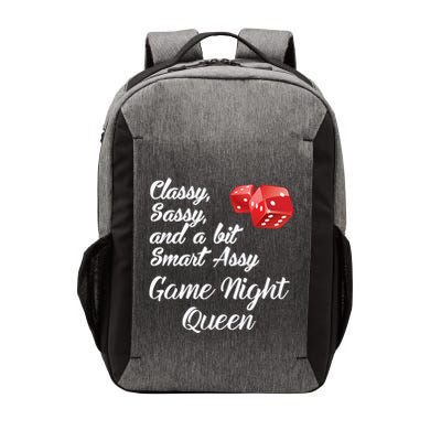 Classy Sassy And A Bit Smart Assy Game Night Queen Funny Vector Backpack