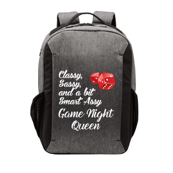 Classy Sassy And A Bit Smart Assy Game Night Queen Funny Vector Backpack