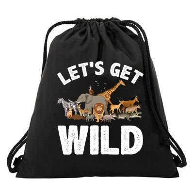 Cool Safari Animal For Men Women Zoo Jungle Wildlife Lover Drawstring Bag