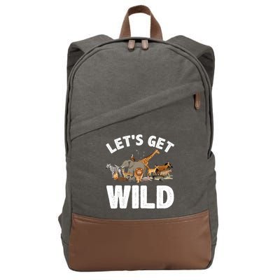 Cool Safari Animal For Men Women Zoo Jungle Wildlife Lover Cotton Canvas Backpack