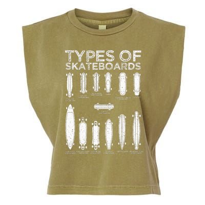 Cool Skateboard Art For Skateboarding Lovers Garment-Dyed Women's Muscle Tee