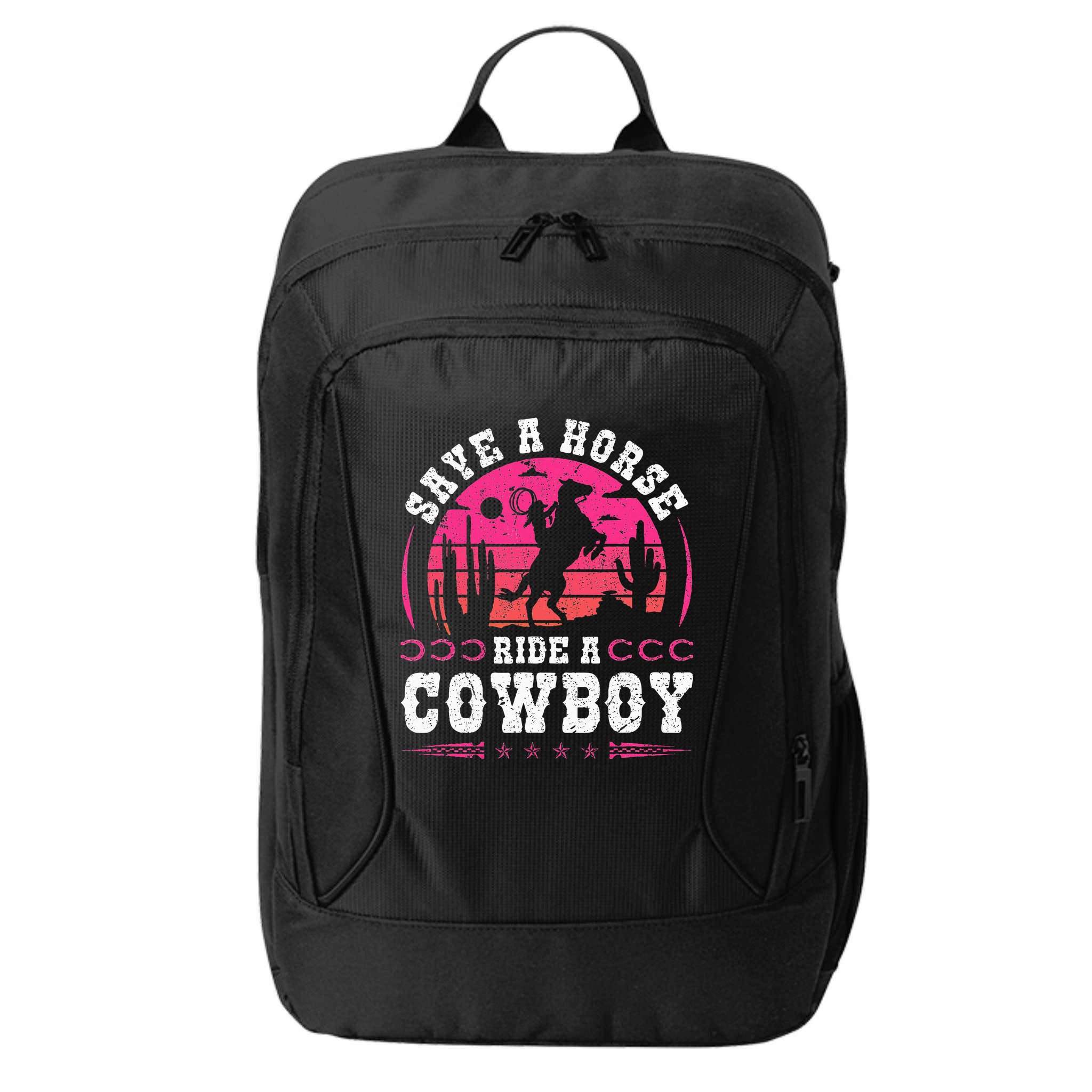 Cowgirl Save A Horse Ride A Cowboy Rodeo Western Country City Backpack