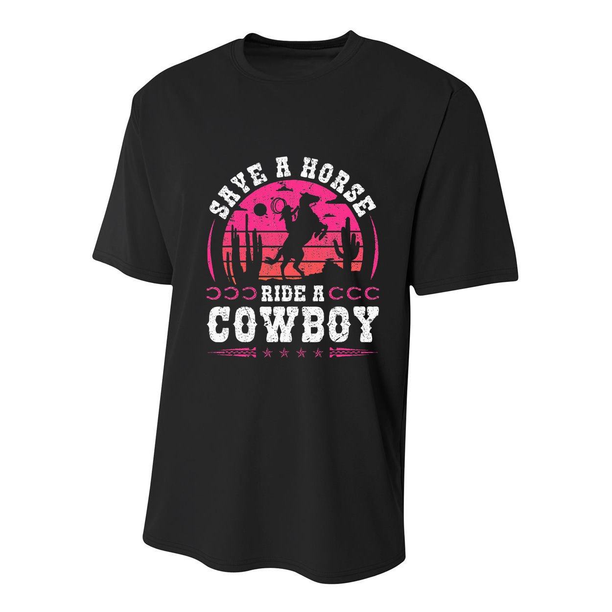 Cowgirl Save A Horse Ride A Cowboy Rodeo Western Country Youth Performance Sprint T-Shirt