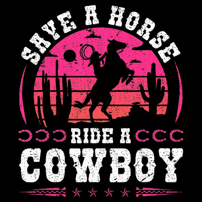 Cowgirl Save A Horse Ride A Cowboy Rodeo Western Country Youth Performance Sprint T-Shirt