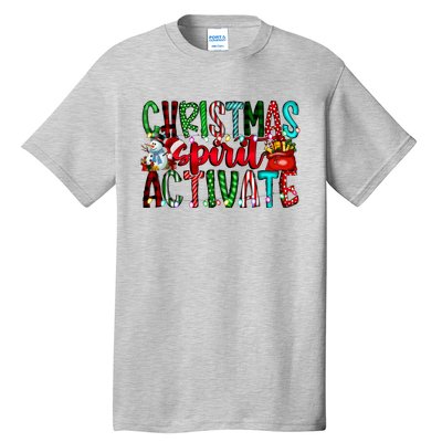 Christmas Spirit Activate Funny Christmas Xmas Tall T-Shirt