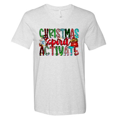 Christmas Spirit Activate Funny Christmas Xmas V-Neck T-Shirt