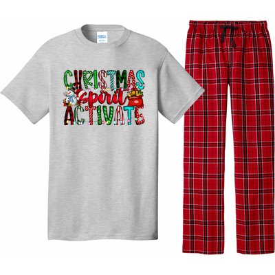 Christmas Spirit Activate Funny Christmas Xmas Pajama Set