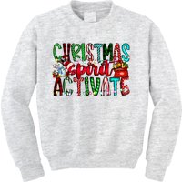 Christmas Spirit Activate Funny Christmas Xmas Kids Sweatshirt