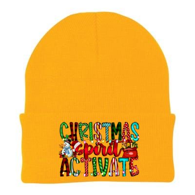 Christmas Spirit Activate Funny Christmas Xmas Knit Cap Winter Beanie