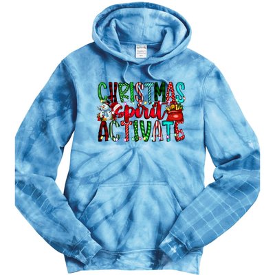 Christmas Spirit Activate Funny Christmas Xmas Tie Dye Hoodie