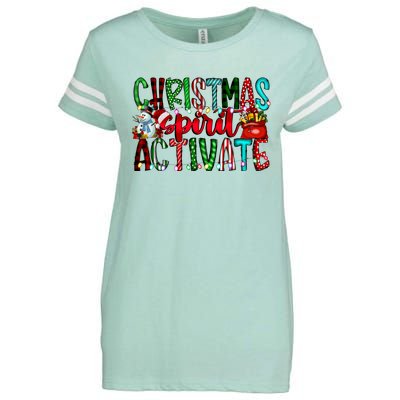 Christmas Spirit Activate Funny Christmas Xmas Enza Ladies Jersey Football T-Shirt